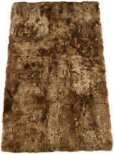 Öko Lammfell Teppich goldbraun 190 x 110 cm mit Island Schaffellen