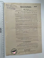 Geburtsurkunde 1937