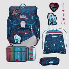 SCOUT ALPHA EXCLUSIV LED WHITE UNICORN SCHULRUCKSACK SCHULRANZEN SET NEU