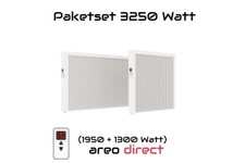 Elektroheizung Bundle 1300W+1950W Heizung direct Flächenspeicherheizung Schamott