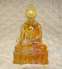 Sammeln Eine Skulpturen: Tathagata Buddha Statue, Amber?  Bernstein? -Unbekannt 