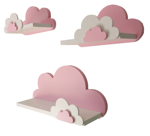 Wolken wandregal 3er - wandregal,