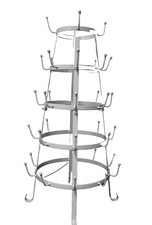 Tassenständer Tassenbaum Tassenhalter weiß Metall Shabby Brocante 69cm, 38 Haken