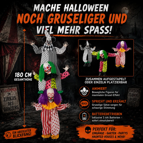 Köpfiger clown mit bewegung - 3,
