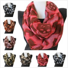 Leo Totenkopf Rundschal Schlauchschal Loop Schal Tuch Animalprint Skull Maske