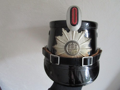 Alter polizei helm tschako - polizei, /