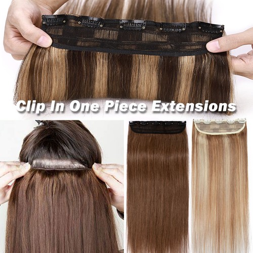 Glatt echthaar clip 100 - clip, 100%