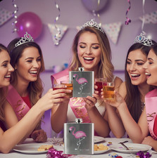 Flamingo Flachmann Edelstahl