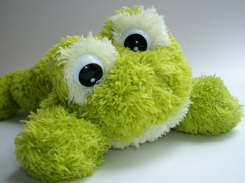 Süßer plüsch frosch grün - plüsch,