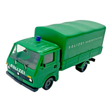 1:87 HERPA Volkswagen VW LT Polizei Hundestaffel Pritsche Plane grün H0 Modell