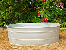 TOP ++ + ZINKWANNE   BAUERNHOF PLANZGEFÄß GARTENTEICH HUNDEBADEWANNE KRÄUTER +++