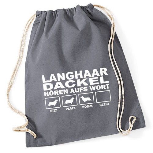 Turnbeutel langhaar dackel - turnbeutel,