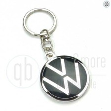 Original VW Schlüsselanhänger neues VW Logo silber schwarz 37mm 000087010BQ