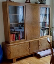 Bücherschrank, Schreibtisch, Rundtisch - Herrenzimmer um 1910