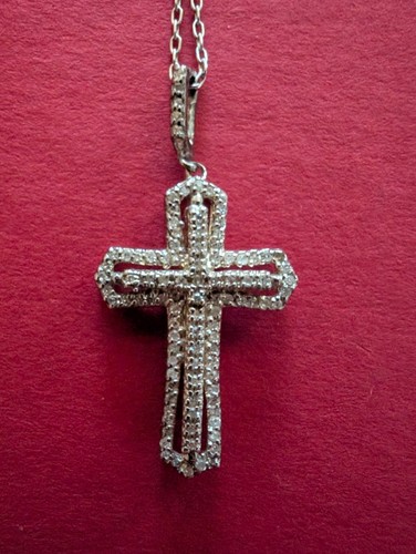 Diamant kreuz anhänger 3 - diamant,