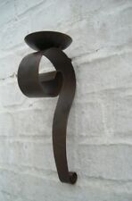 Stilvoller, geschwungener Wandkerzenhalter, Eisen massiv, Landhaus inkl. Versand