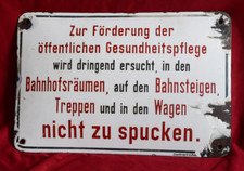 ORIGINAL DEUTSCHE REICHSBAHN BAHNHOFS EMAILLESCHILD DIN A4 GROSS  (R1)