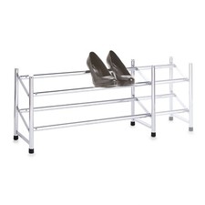 1St. Schuhregal ausziehbar stapelbar Teleskop Schuhablage Schuhständer