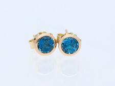 Top Preis Ohrstecker 1,13 ct. Brillanten Diamanten London Blue Topase 585 Gold