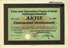 Fein und Zigaretten Papier AG 1928 Köbeln Muskau OFM Gernsbach Baden Neidenfels