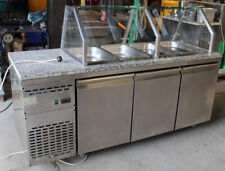 Kühltisch SCH3 für 4x 1/1 GN Behälter mit Glasaufsatz Saladette 192x72x126 cm /B