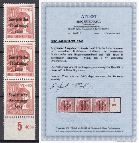 Sbz 195b dreierstreifen - sbz,