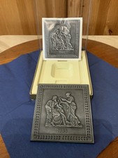 Original BUDERUS Kunstguss Jahresplakette 1985 Asklepios und Hygieia