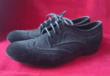 MELISSA x HERCHCOVITCH Schuh 39 Schwarz Samt Velours Budapest Flach Schnürung 