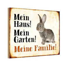 Holzschild 20x30 cm Tiere Hase
