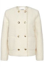 ba&sh Bouclé Jacke Joe, Offwhite, Größe 40, NP € 380,00