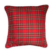 Kissen Rot kariert Tartan mit