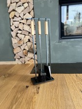 Kaminbesteck aus Schwarzstahl