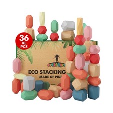 36 Pcs Wooden Stacking Blocks