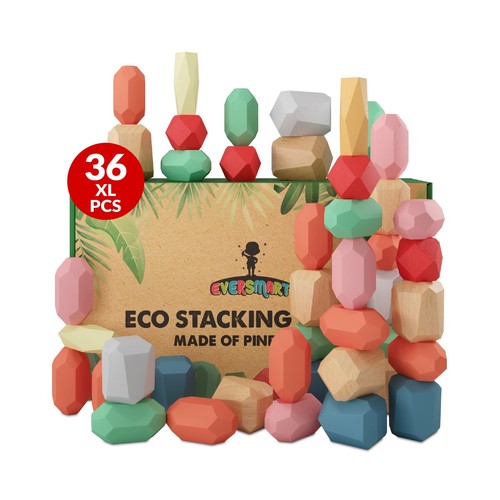 Pcs wooden stacking blocks - wooden,