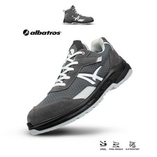 Albatros Sicherheitsschuhe Arbeitsschuhe Stahlkappe Axis S1P Unisex Neu Grau