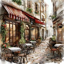 Wandbild Paris Cafe Bistro