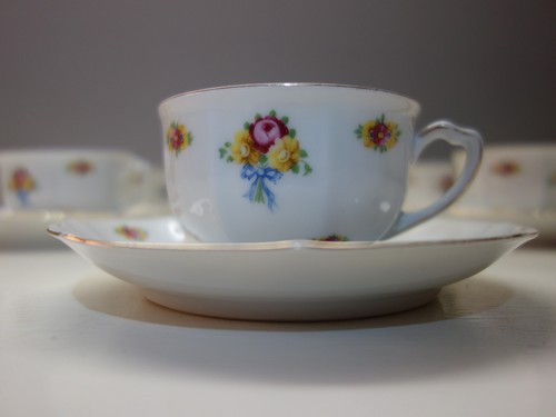 Tasse porzellan streublümchen - tasse,