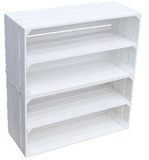 2 x weiße  Schuhregal Kiste