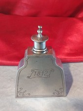 Antike Zinn Schnapsflasche Flasche Schraubverschluss 1812 Gemarkt (5490)