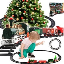 Weihnachtszug Set,Elektrische Eisenbahn Zug Set Lokomotive Motor Spielzeug Zug