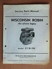Ersatzteilliste Wisconsin Robin Motor Engine Model EY 18-3W Service Parts Manual