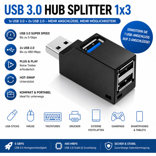 Usb hub adapter - 3.0,