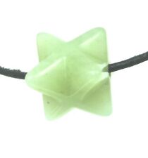 Merkaba gebohrt Serpentin grün 15 mm