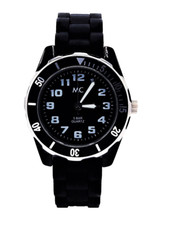 MC Uhr Quarzuhr Sportliche Armbanduhr Unisex Analog Watch Silikonarmband 5 ATM