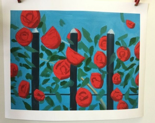Alex katz red - katz, roses