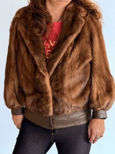 Vintage nerzjacke echtpelz mit - nerzjacke,