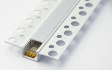 2M LED Profil mit Abdeckung Unterputz Leiste Rigips Gips Karton TROCKENBAU