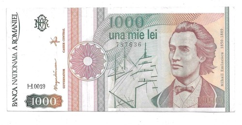 1000 lei 1991 - lei, rumänien