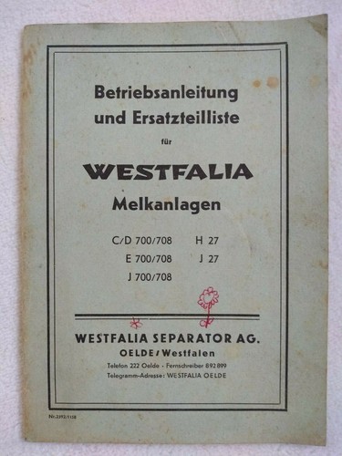 Westfalia melkanlage e j - e,,
