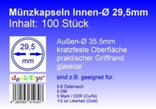 100 Münzkapseln 29,5 mm